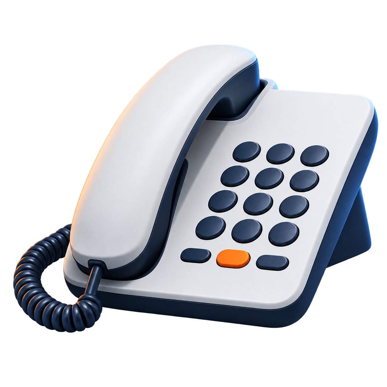 Ilustração de um telefone fixo de mesa